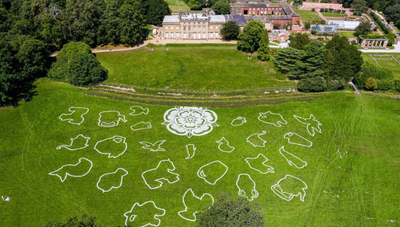Cannon Hall Museum, Park and Gardens marks Yorkshire Day with spectacular social distancing land art