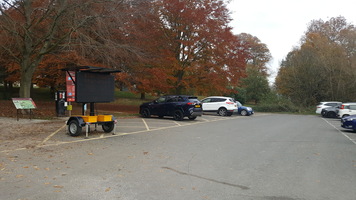 Accessible parking at the top of the main car park